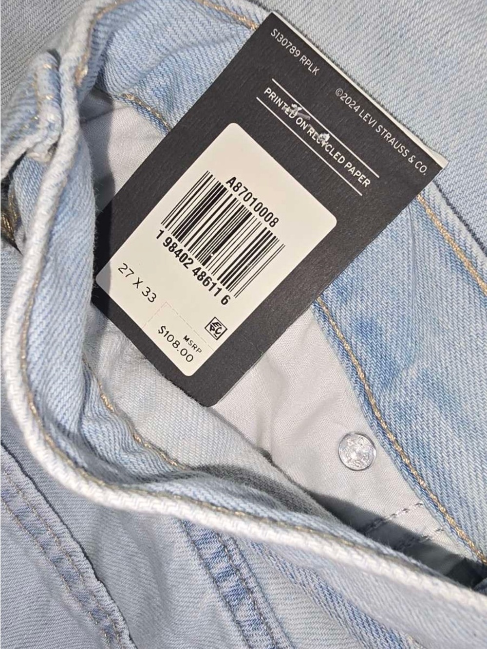 Light Wash Tie-Waist Women’s Levi Jeans - Picture 8 of 8